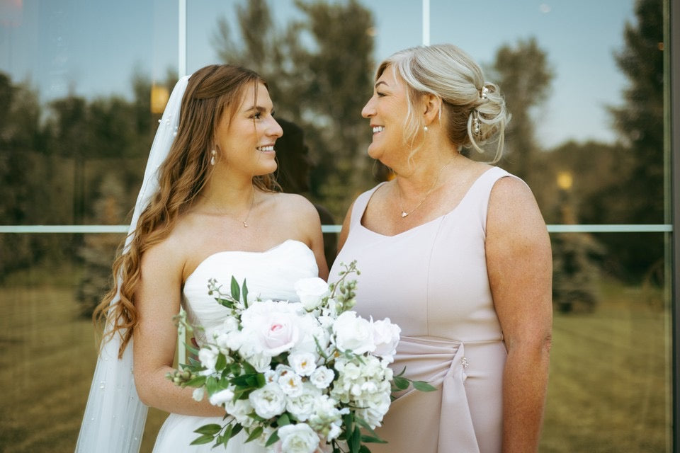 Garden Cut Bridal Bouquet - Blush & Ivory Collection | Wedding Flowers
