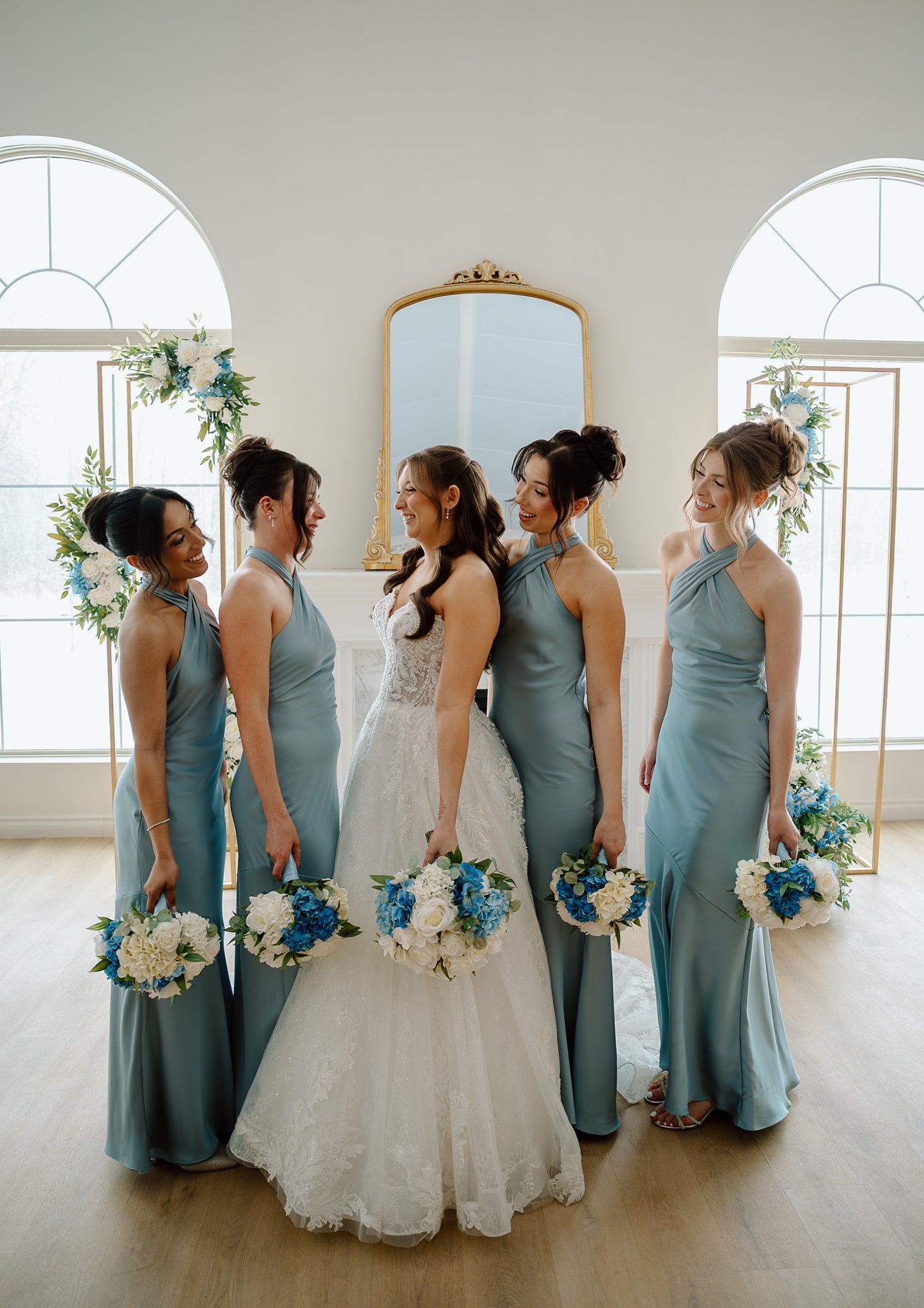 Bridesmaid Bouquet - Blue & White Collection | Wedding Party Flowers