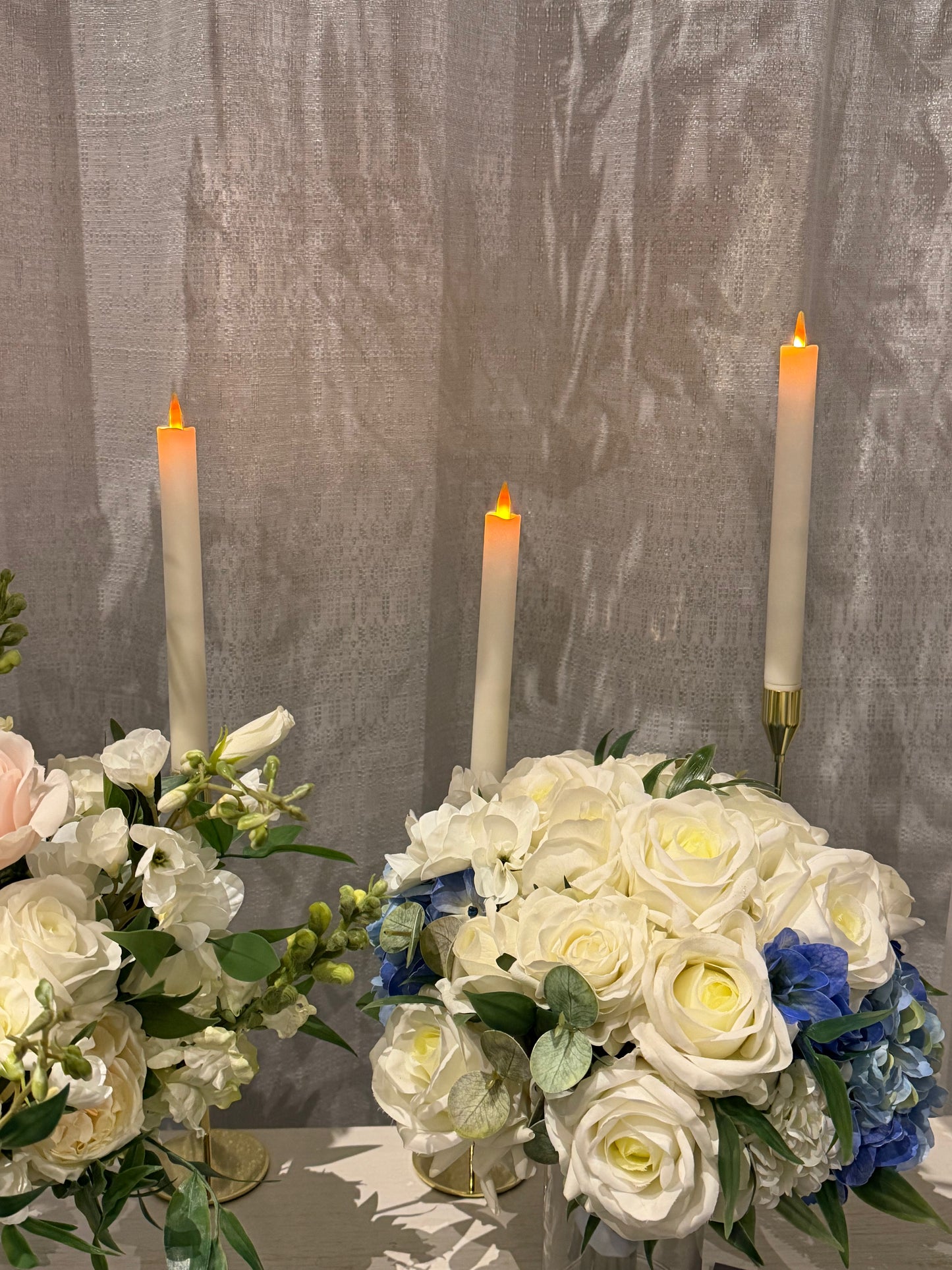 Ivory Real-Flicker Taper Candles | Wedding Decor