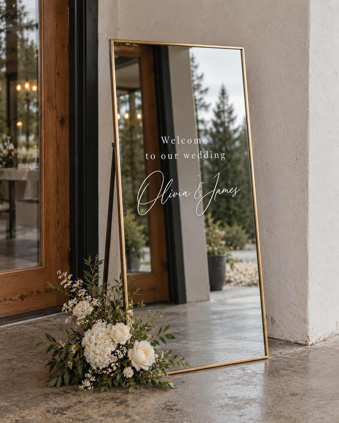 Full Length Mirror - Gold Rectangular | Event Decor Rentals