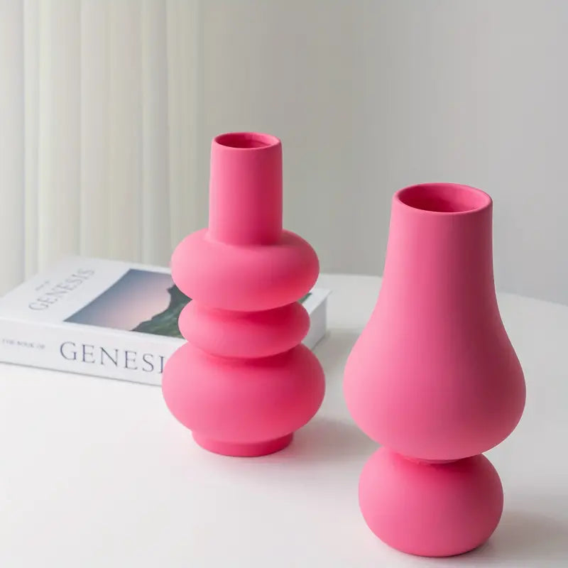 Modern Whimsical Vase - Fuchsia