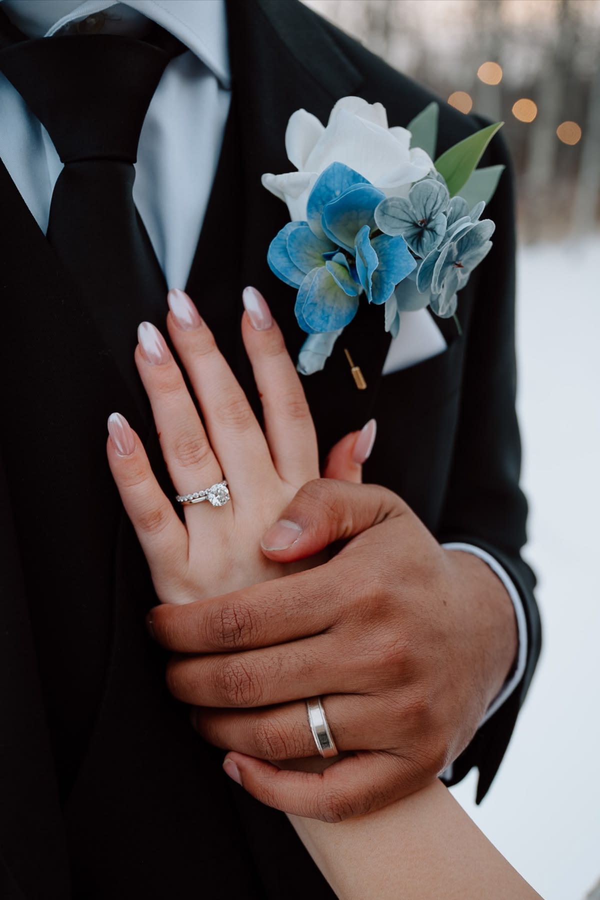 Corsage - Blue & White Collection | Wedding Party Flowers