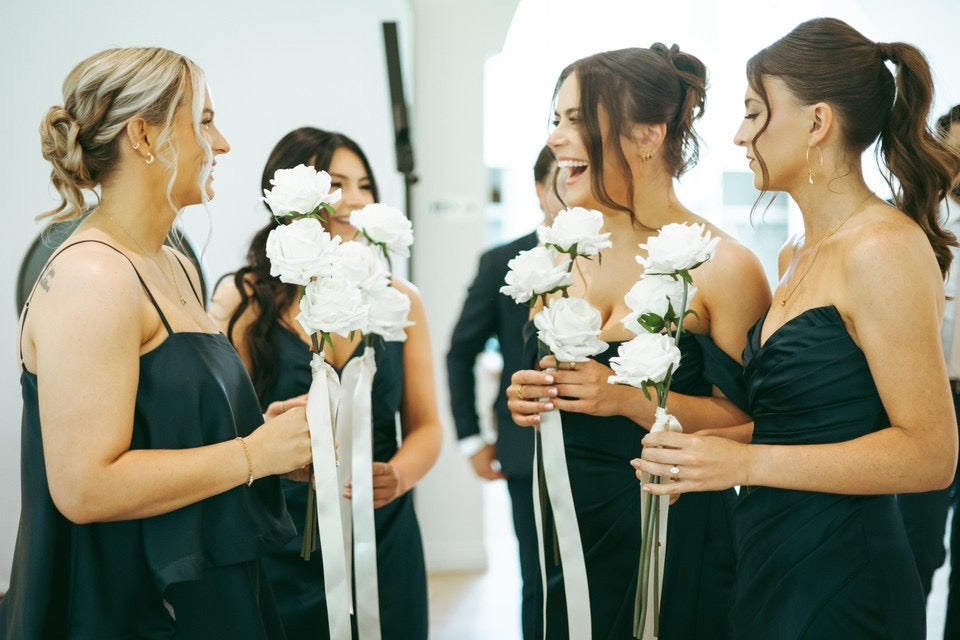 Monotype Rose Bridesmaid Bouquet | Boutique Wedding Flowers