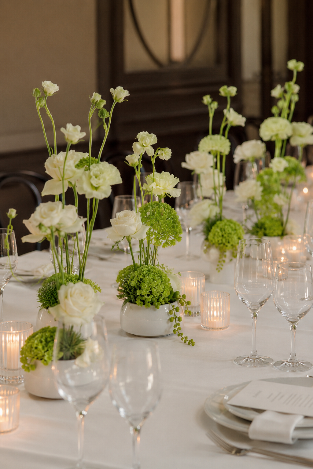 The Reception - Green & White Collection | Sculptural Wedding Rental Set