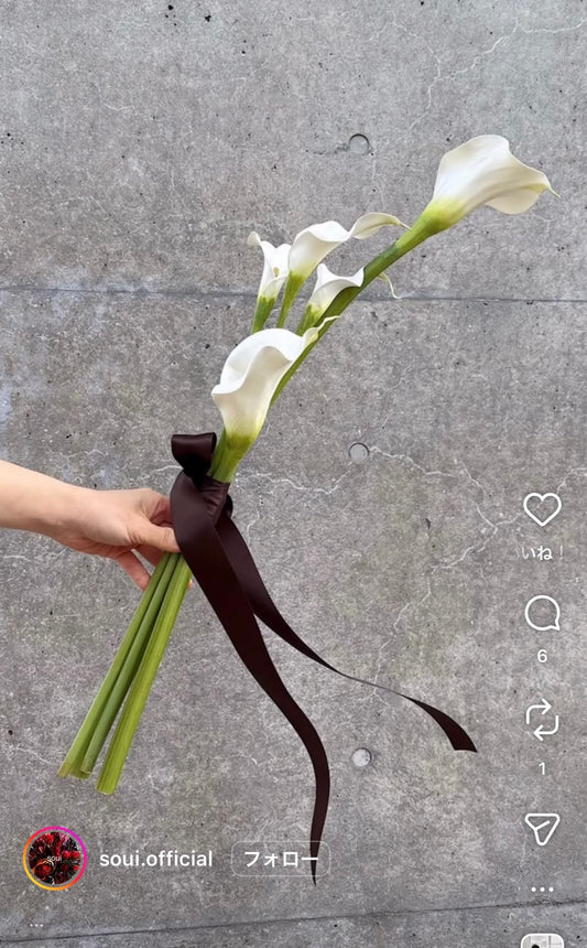Monotype Calla Lilly Bridal Bouquet | Boutique Wedding Flowers