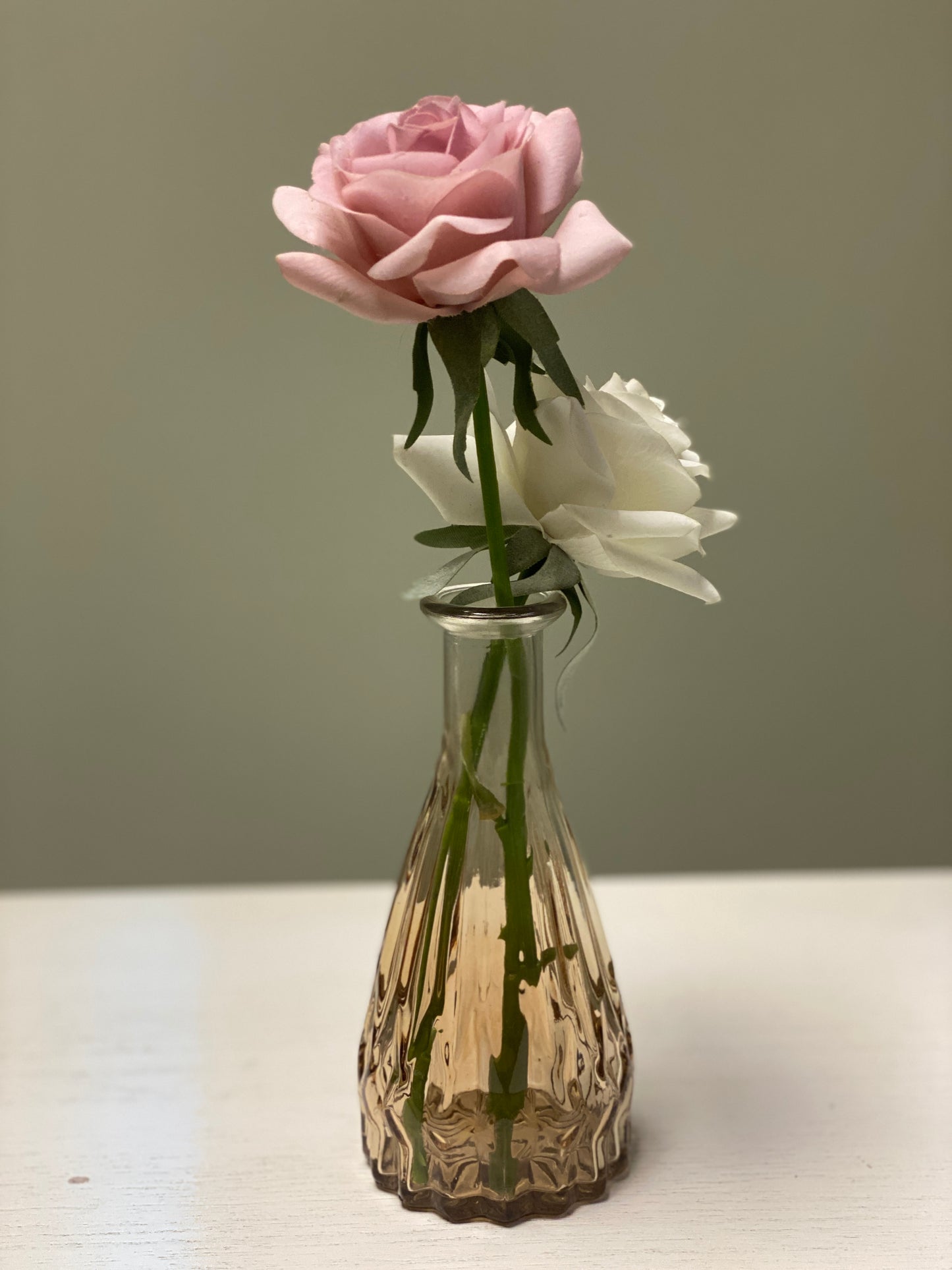 Real Touch Rose Stem - Pink Dusk