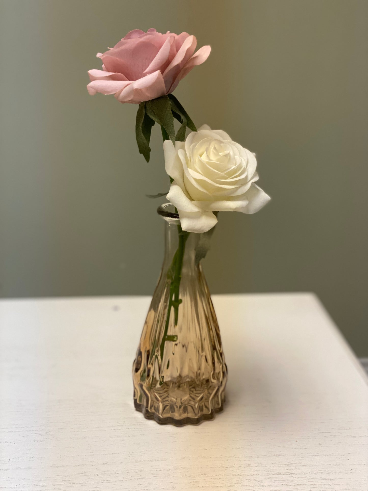 Real Touch Rose Stem - Pink Dusk