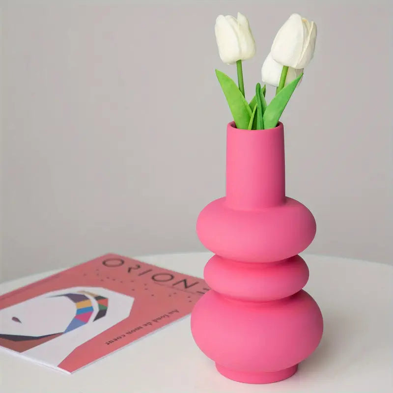 Modern Whimsical Vase - Fuchsia