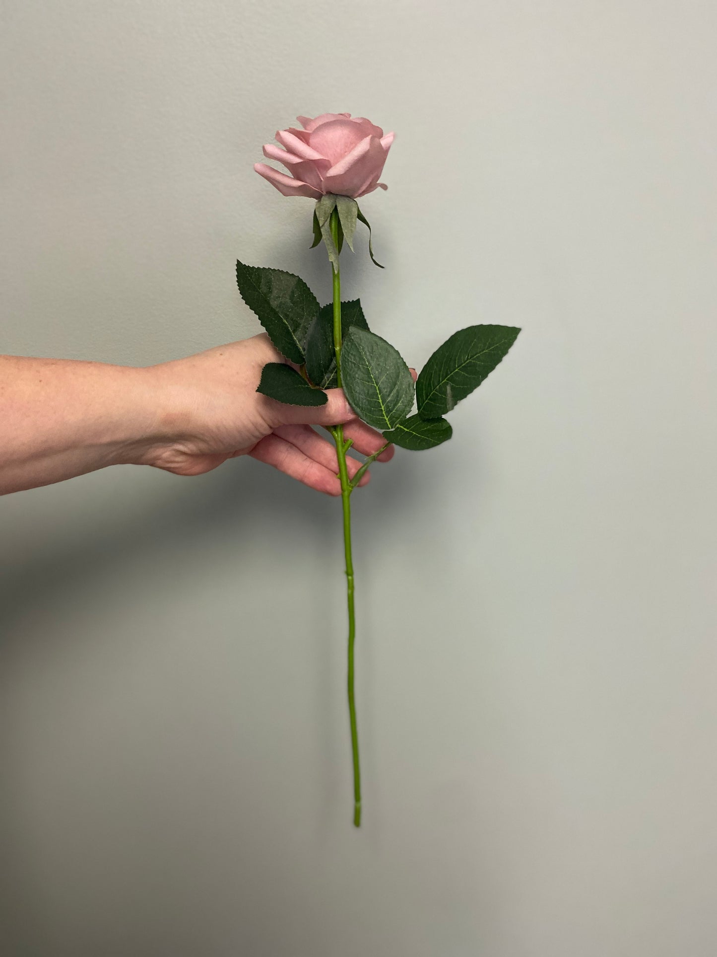 Real Touch Rose Stem - Pink Dusk