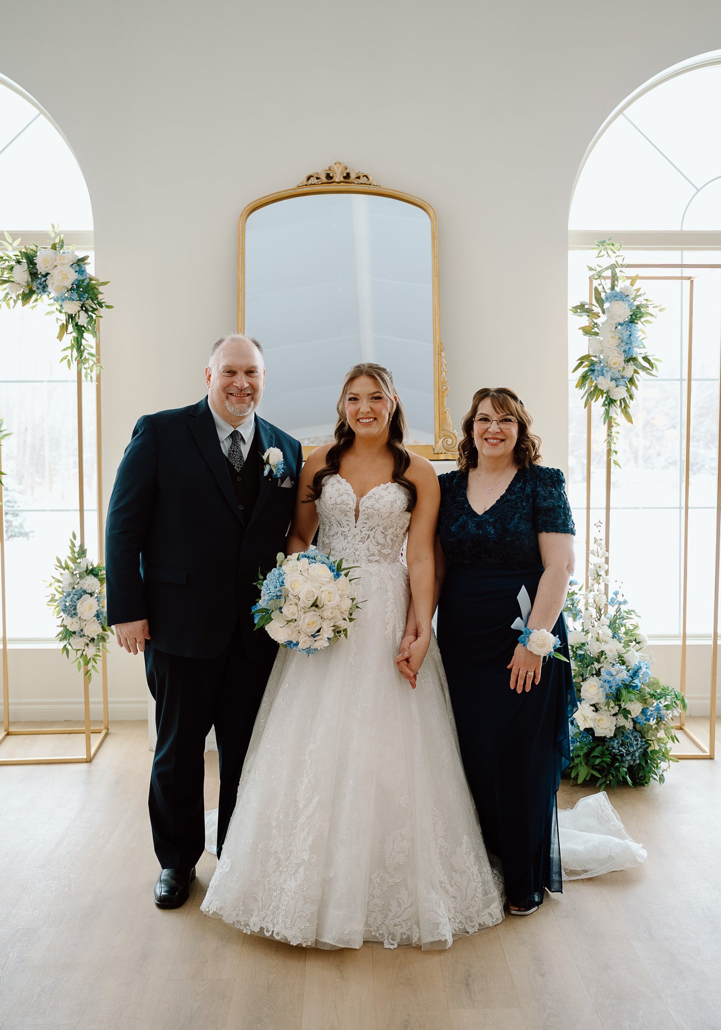 The Traditional Round Bridal Bouquet | Blue & White Collection | Wedding Flowers