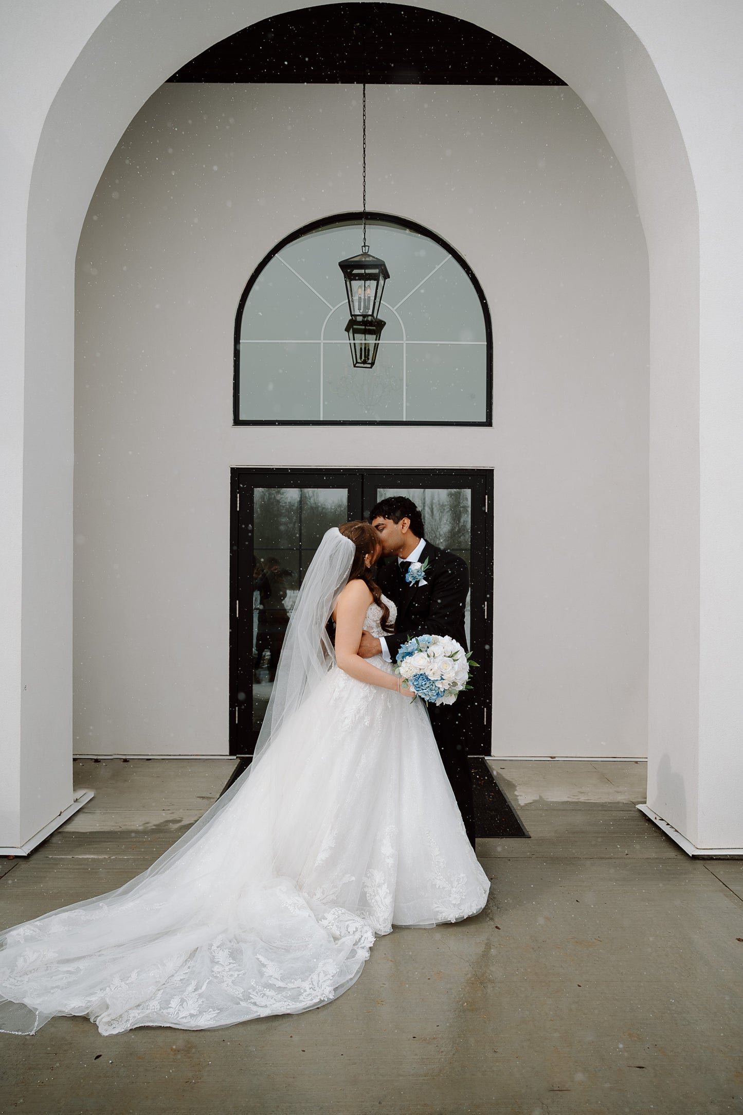The Traditional Round Bridal Bouquet | Blue & White Collection | Wedding Flowers
