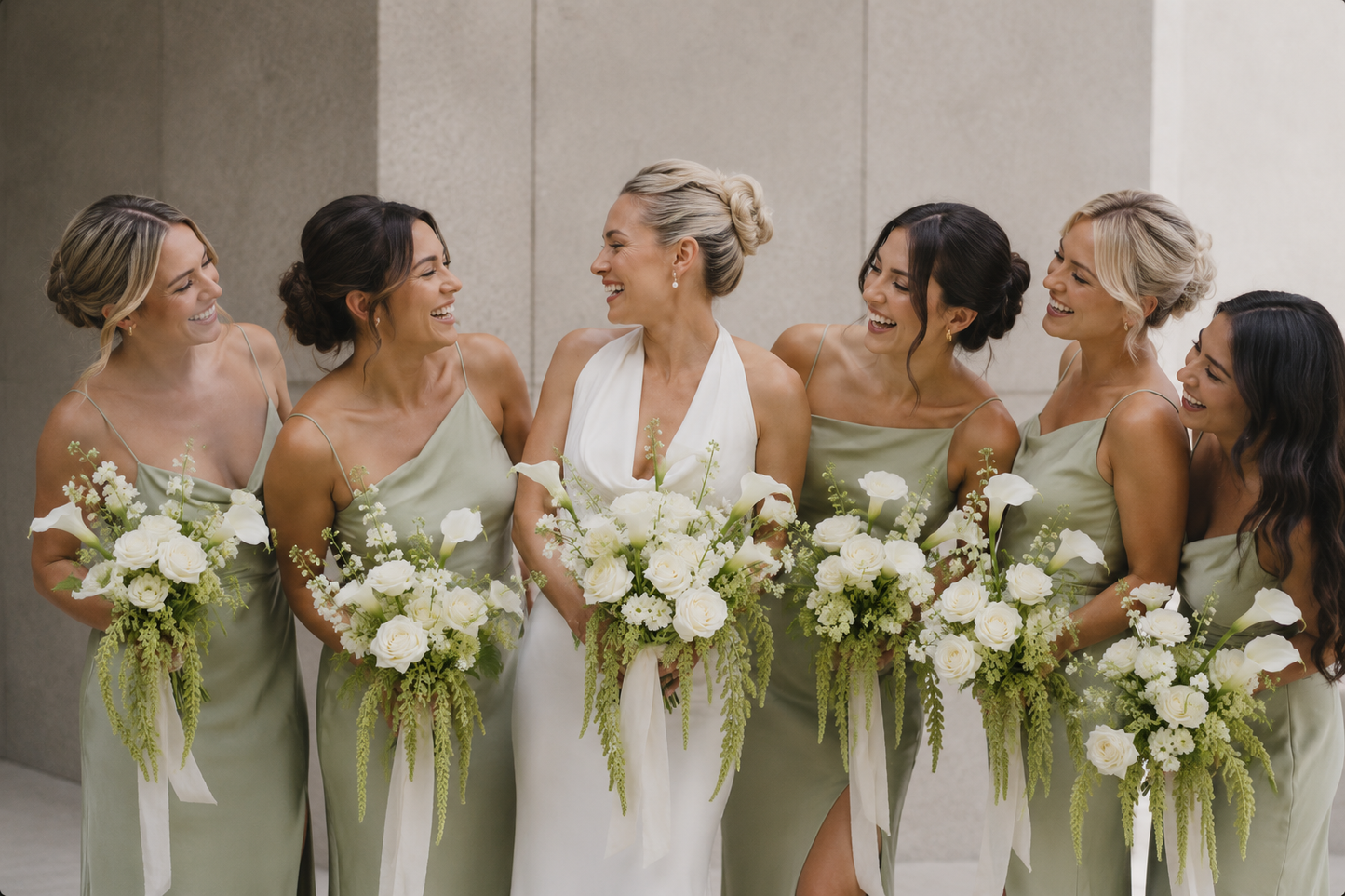 The Wedding Party - Green & White Collection | Sculptural Wedding Rental Set