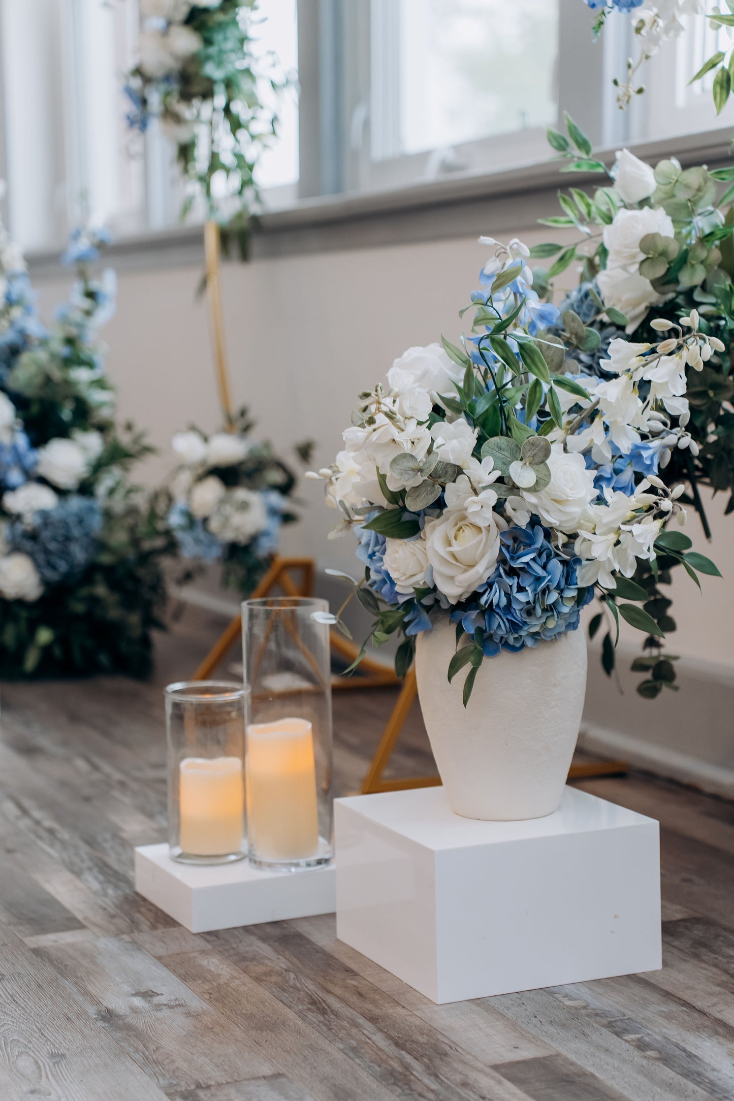 The Grand Ceremony & Reception - Blue & White Collection | Classic & Elegant Repurposeable Floral Rental