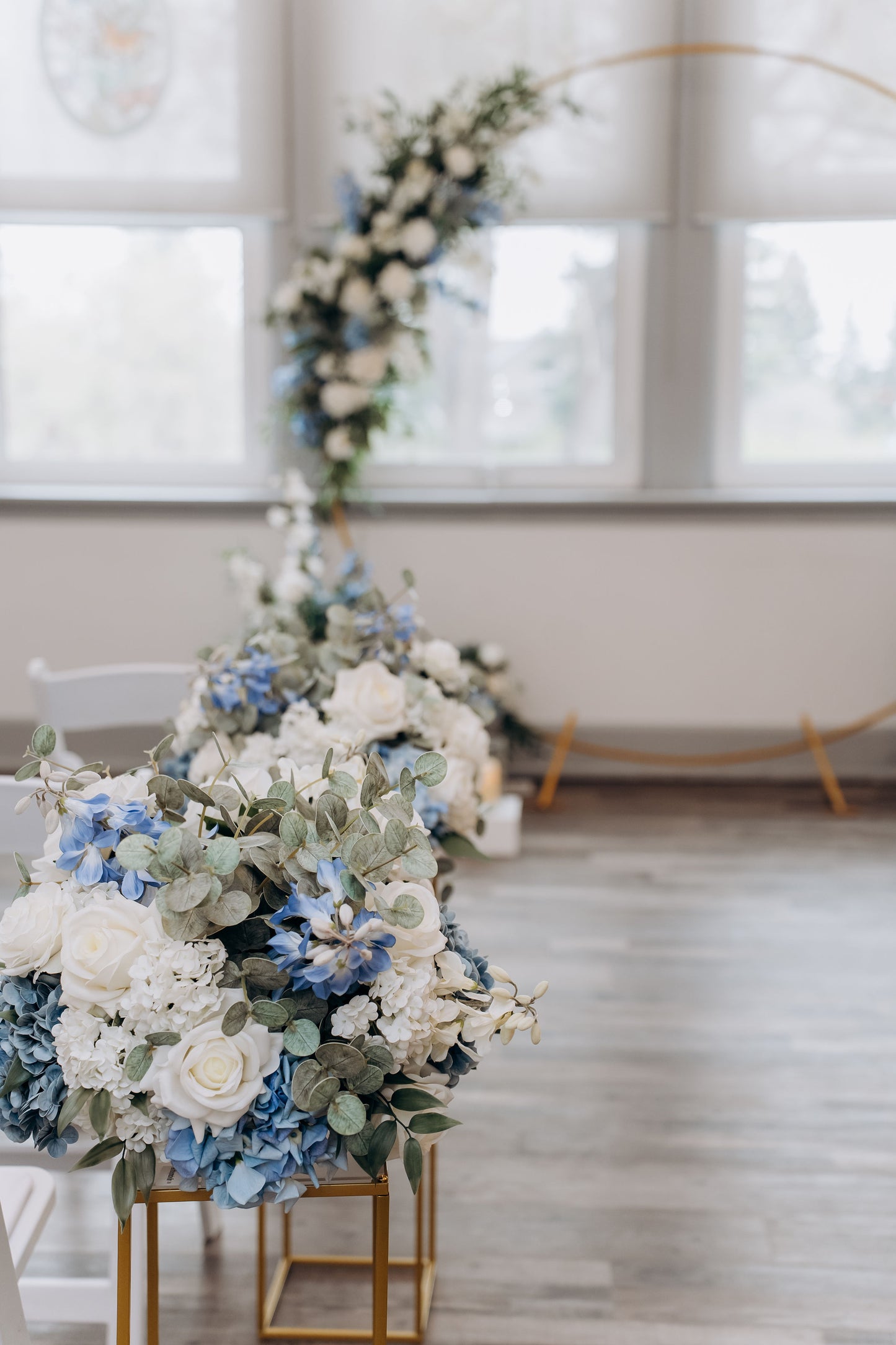 The Grand Ceremony & Reception - Blue & White Collection | Classic & Elegant Repurposeable Floral Rental