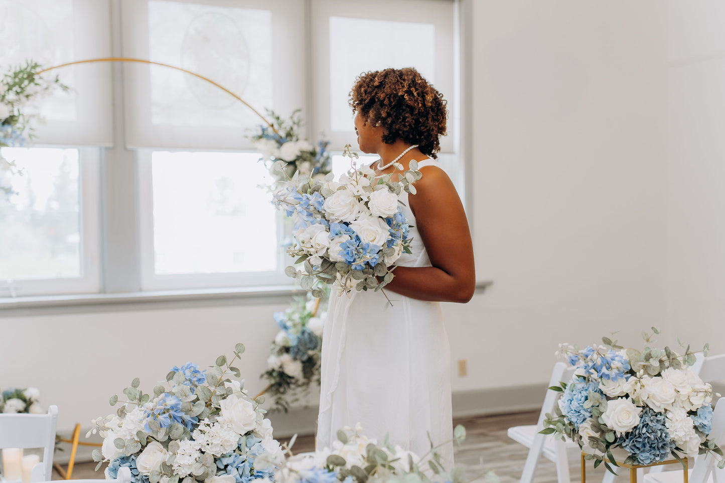 The Wedding Party | Blue & White Collection | Classic & Elegant Wedding Flowers Rental