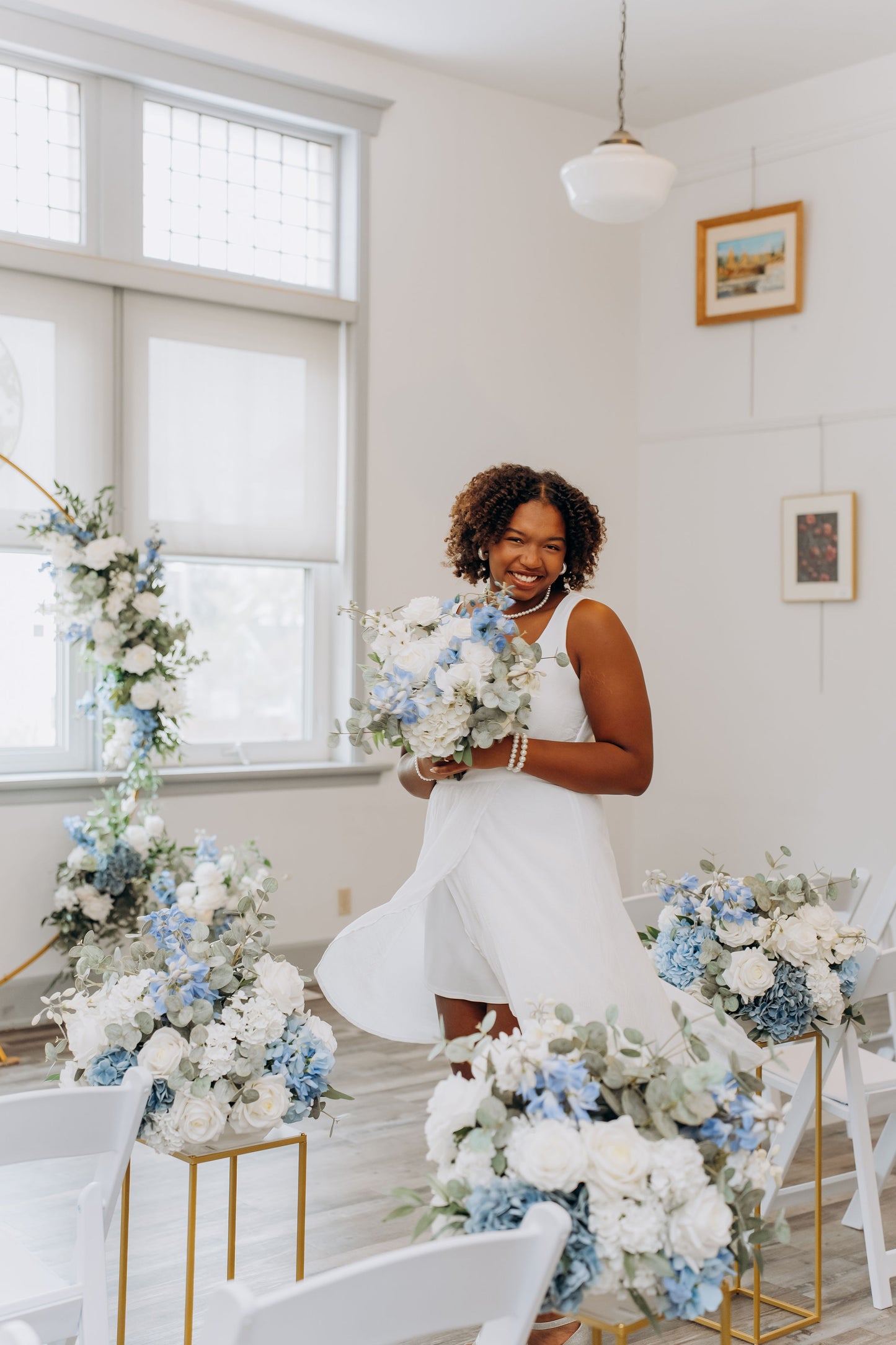 The Wedding Party | Blue & White Collection | Classic & Elegant Wedding Flowers Rental