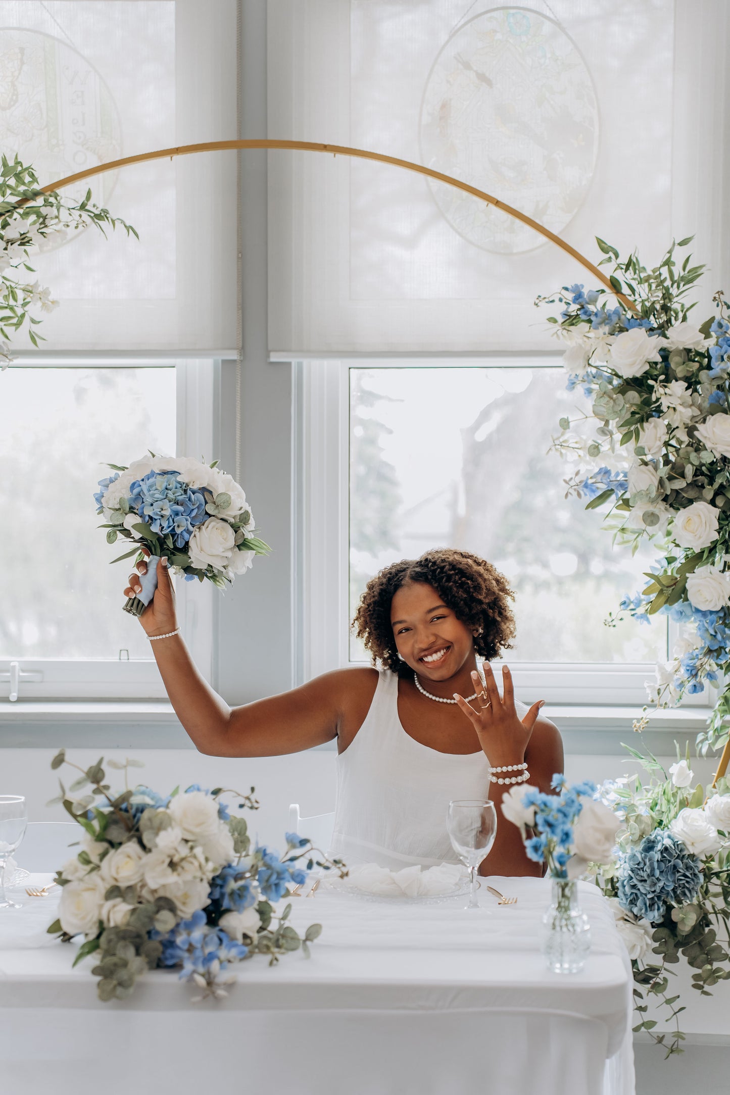 The Wedding Party | Blue & White Collection | Classic & Elegant Wedding Flowers Rental