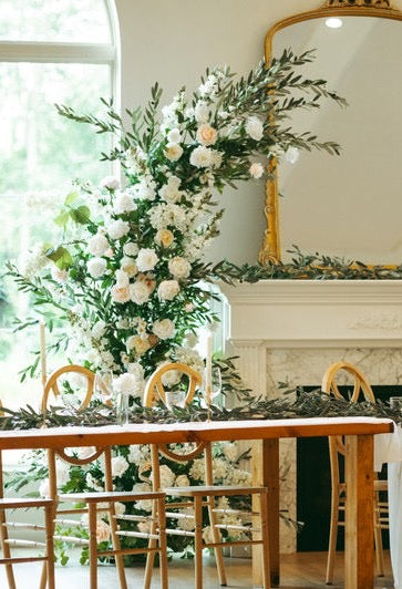 Floral Pillars Installation Rental - Blush & Ivory Collection | Wedding Flowers