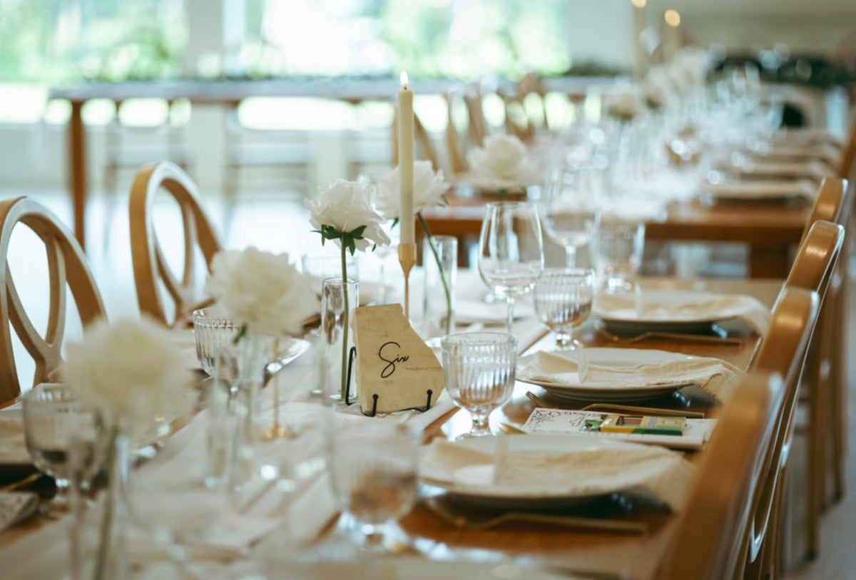Single-Stem Ivory Rose Bud Vases (10) - Blush & Ivory Collection | Wedding Flowers