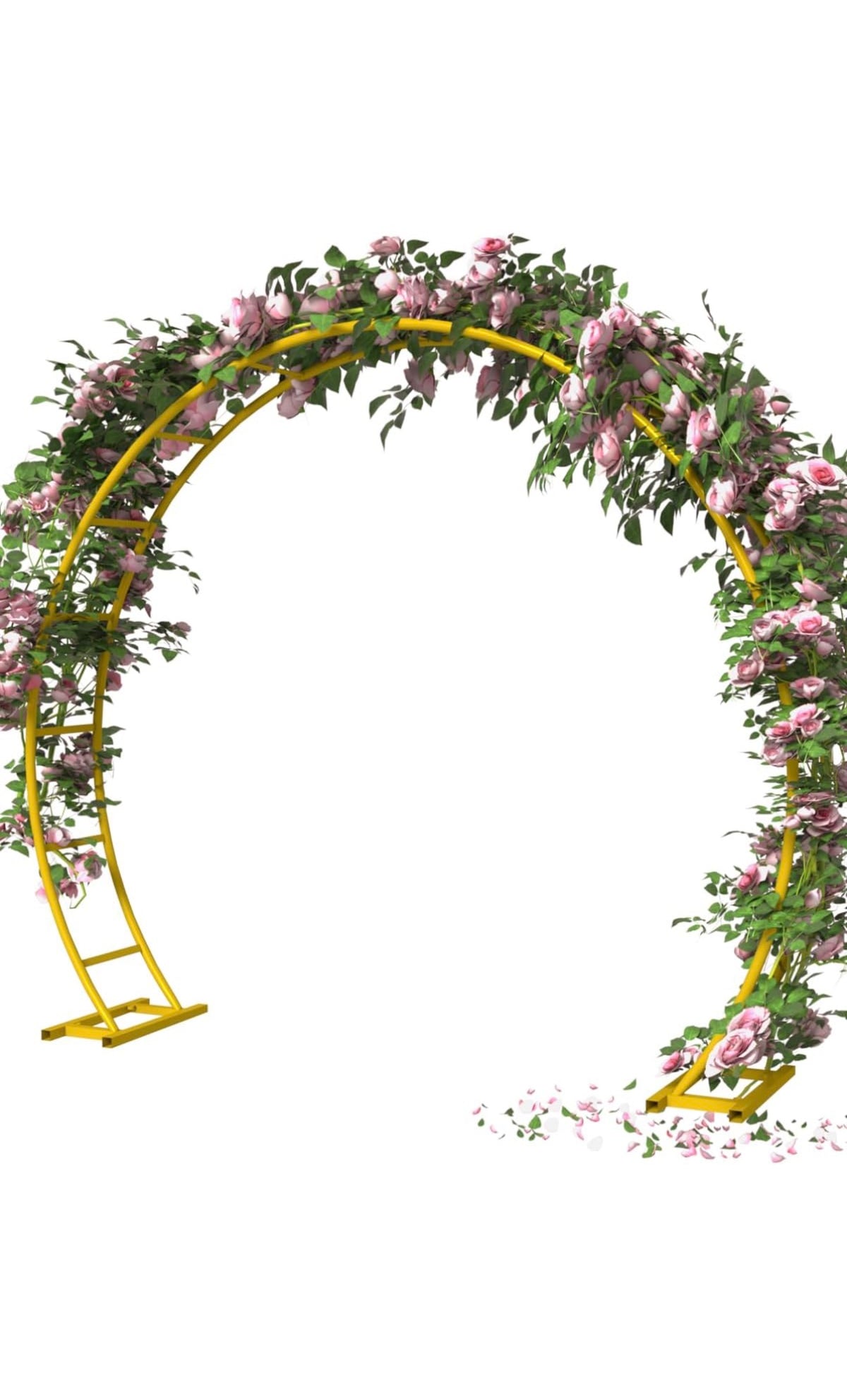 8ft Round Double Garden Arch - Gold | Event Decor Rentals