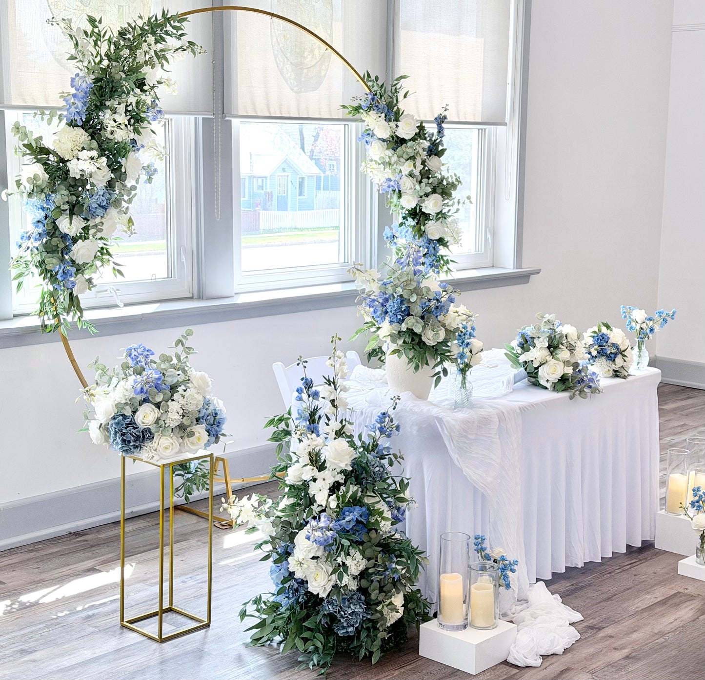 The Grand Ceremony & Reception - Blue & White Collection | Classic & Elegant Repurposeable Floral Rental