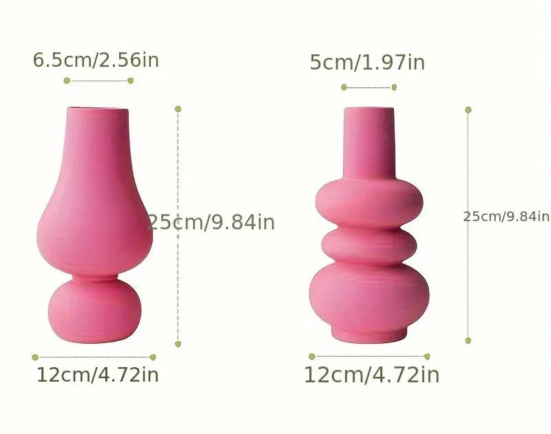 Modern Whimsical Vase - Fuchsia